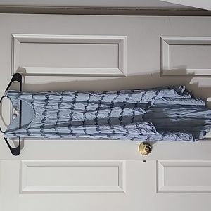 Adam Levine Rabbit & Turtle Blue High-Low Dress